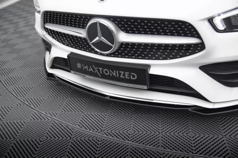 Maxton Design Frontlippe V.1 für Mercedes CLA A35 AMG / AMG-Line C118 Hochglanz schwarz – Ansicht 3