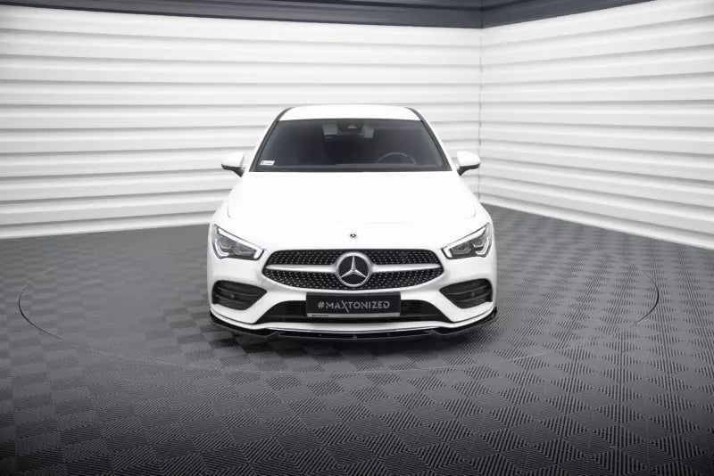 Maxton Design Frontlippe V.2 für Mercedes CLA A35 AMG / AMG-Line C118 Hochglanz schwarz – Ansicht 2