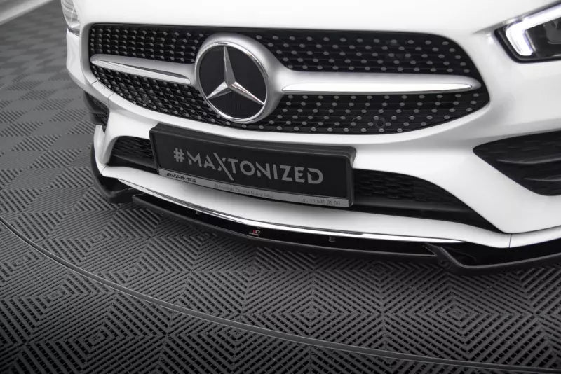 Maxton Design Frontlippe V.2 für Mercedes CLA A35 AMG / AMG-Line C118 Hochglanz schwarz – Ansicht 3