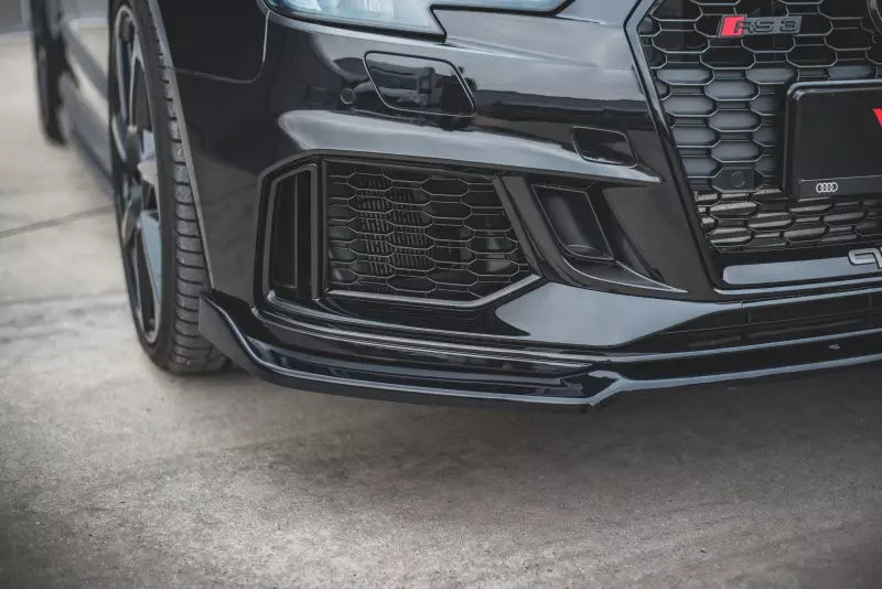 Maxton Design Frontlippe V.3 für Audi RS3 8V Sportback Facelift Hochglanz schwarz – Ansicht 3