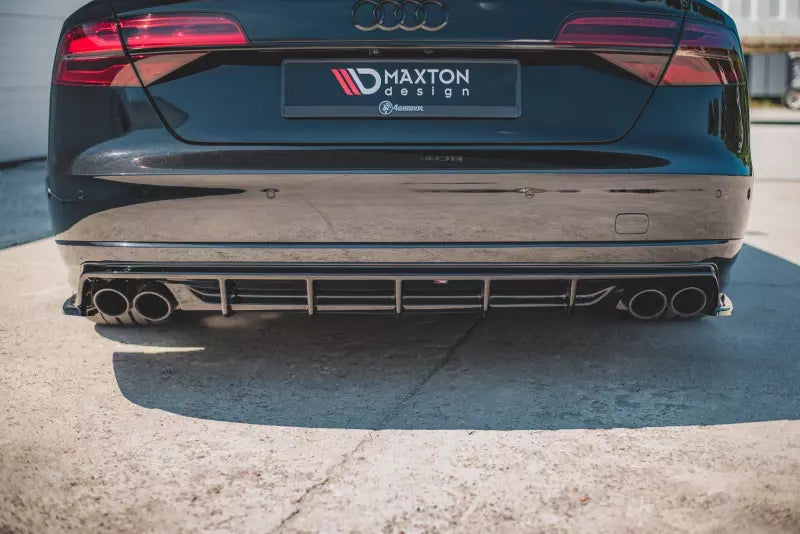 Maxton Design Heckdiffusor für Audi S8 D4 Facelift Hochglanz schwarz – Ansicht 1