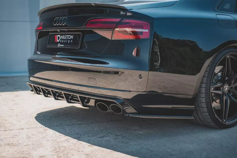 Maxton Design Diffusor Flaps V.2 für Audi S8 D4 Facelift Hochglanz schwarz – Ansicht 1