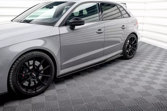 Maxton Design Seitenschweller (Paar) V.2 für Audi RS3 8V Sportback Facelift Hochglanz schwarz – Ansicht 1