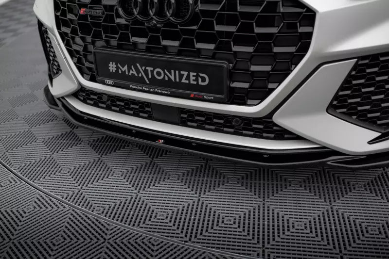 Maxton Design Frontlippe V.2 für Audi RSQ3 F3 Hochglanz schwarz – Ansicht 3