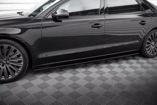 Maxton Design Seitenschweller (Paar) für Audi A8 Lang D4 Hochglanz schwarz – Ansicht 1
