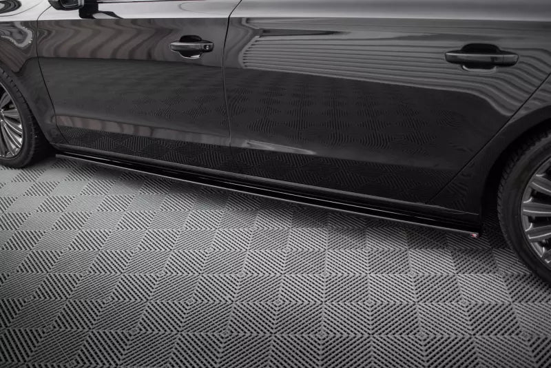 Maxton Design Seitenschweller (Paar) für Audi A8 Lang D4 Hochglanz schwarz – Ansicht 3
