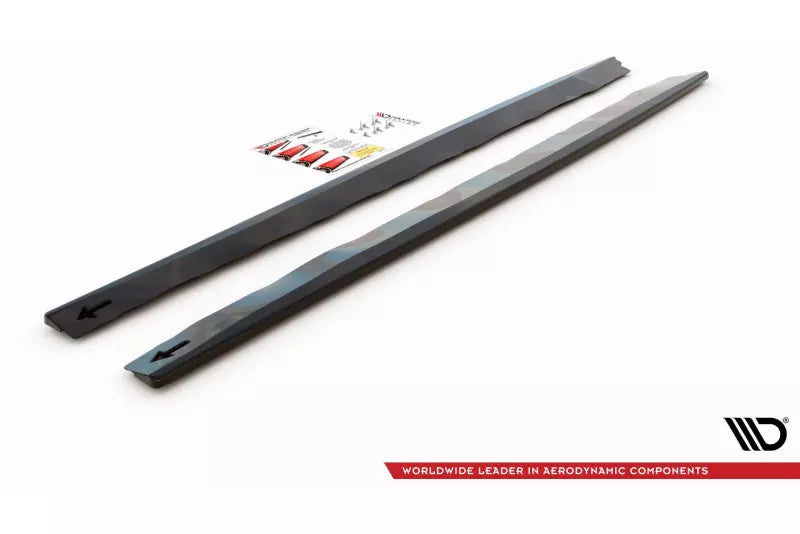Maxton Design Seitenschweller (Paar) für Ford Mustang Mk6 Facelift Hochglanz schwarz – Ansicht 4