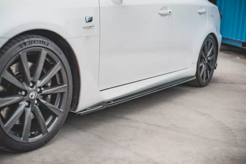 Maxton Design Seitenschweller (Paar) für Lexus IS F Mk2 Hochglanz schwarz – Ansicht 1