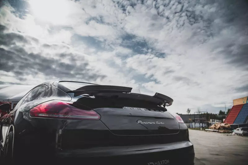 Maxton Design Heckspoiler Lippe für Porsche Panamera Turbo 970 Facelift Hochglanz schwarz – Ansicht 2
