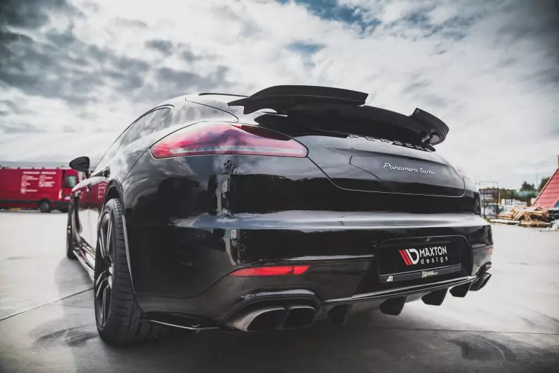 Maxton Design Heckspoiler Lippe für Porsche Panamera Turbo 970 Facelift Hochglanz schwarz – Ansicht 4