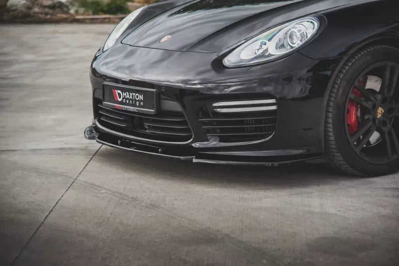 Maxton Design Frontlippe V.1 für Porsche Panamera Turbo 970 Facelift Hochglanz schwarz – Ansicht 3