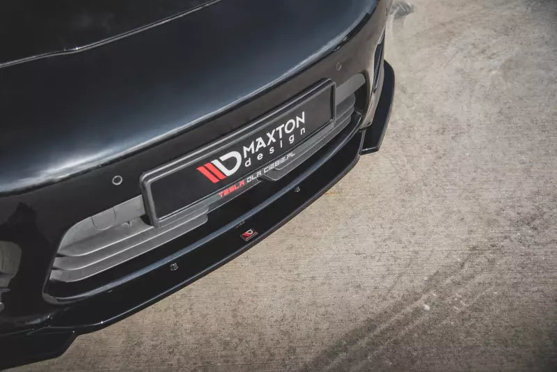 Maxton Design Frontlippe V.2 für Porsche Panamera Turbo 970 Facelift Hochglanz schwarz – Ansicht 3