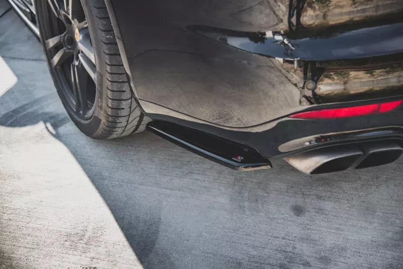 Maxton Design Diffusor Flaps für Porsche Panamera Turbo 970 Facelift Hochglanz schwarz – Ansicht 2
