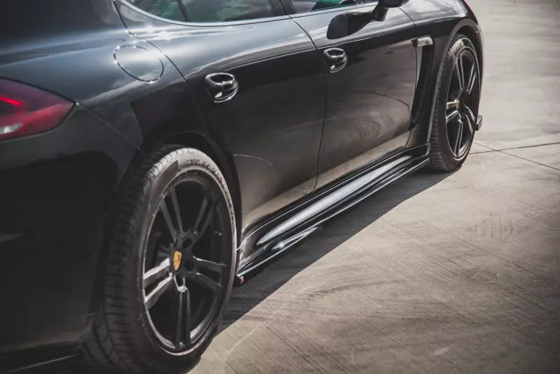 Maxton Design Seitenschweller (Paar) V.1 für Porsche Panamera Turbo 970 Facelift Hochglanz schwarz – Ansicht 2