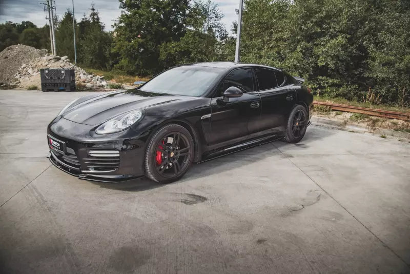 Maxton Design Seitenschweller (Paar) V.1 für Porsche Panamera Turbo 970 Facelift Hochglanz schwarz – Ansicht 3
