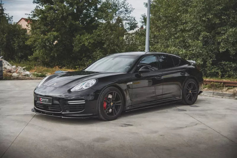 Maxton Design Seitenschweller (Paar) V.2 für Porsche Panamera Turbo 970 Facelift Hochglanz schwarz – Ansicht 2