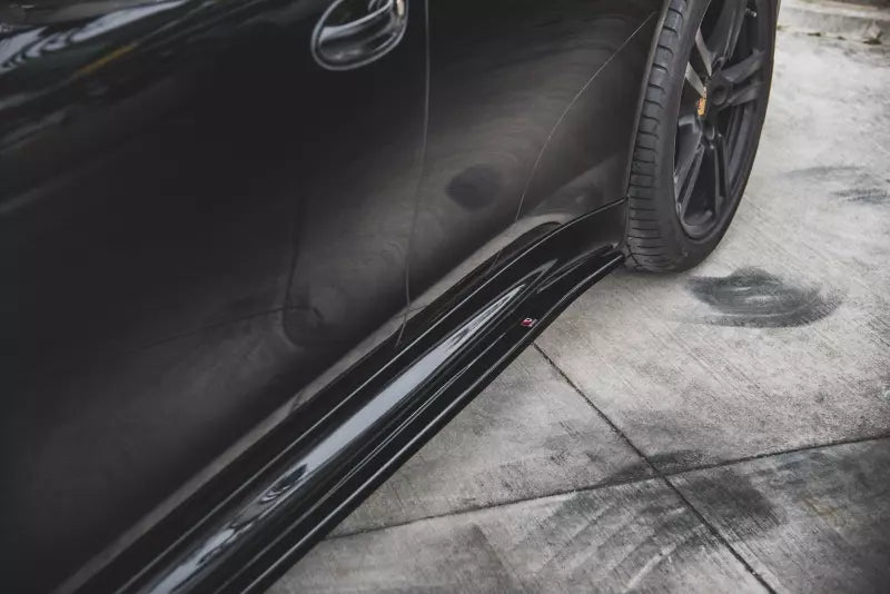 Maxton Design Seitenschweller (Paar) V.2 für Porsche Panamera Turbo 970 Facelift Hochglanz schwarz – Ansicht 3