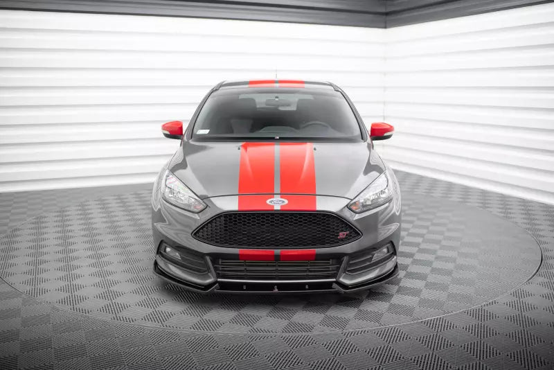 Maxton Design Frontlippe V.4 für Ford Focus ST Mk3 Facelift Hochglanz schwarz – Ansicht 2