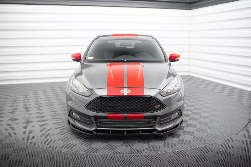 Maxton Design Frontlippe V.5 für Ford Focus ST Mk3 Facelift Hochglanz schwarz – Ansicht 2