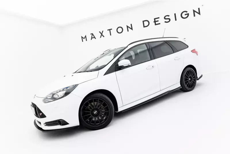 Maxton Design Seitenschweller (Paar) V.2 für Ford Focus ST Mk3 Hochglanz schwarz – Ansicht 3