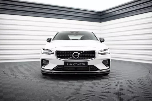 Maxton Design Frontlippe V.2 für Volvo S60 / V60 Mk3 R-Design Hochglanz schwarz – Ansicht 1