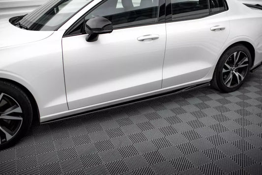 Maxton Design Seitenschweller (Paar) V.1 für Volvo S60/V60 Mk3 R-Design Hochglanz schwarz – Ansicht 1