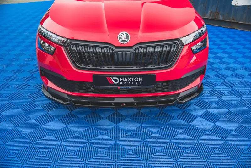 Maxton Design Frontlippe V.1 für Skoda Kamiq Hochglanz schwarz – Ansicht 1