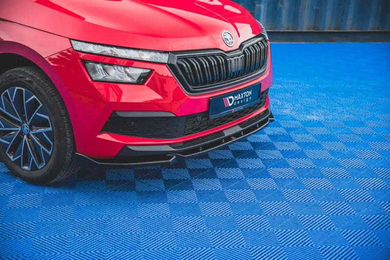 Maxton Design Frontlippe V.1 für Skoda Kamiq Hochglanz schwarz – Ansicht 2