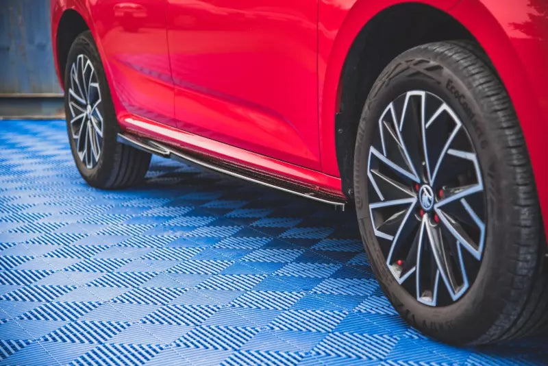 Maxton Design Seitenschweller (Paar) für Skoda Kamiq Hochglanz schwarz – Ansicht 1