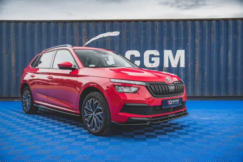Maxton Design Seitenschweller (Paar) für Skoda Kamiq Hochglanz schwarz – Ansicht 2