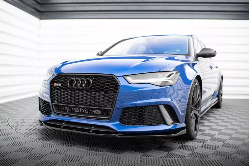 Maxton Design Frontlippe V.3 für Audi RS6 C7 Hochglanz schwarz – Ansicht 1