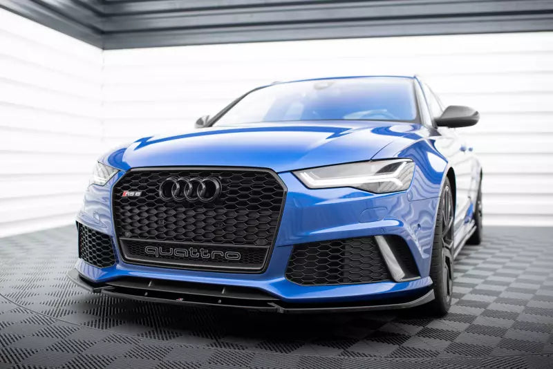 Maxton Design Frontlippe V.4 für Audi RS6 C7 Hochglanz schwarz – Ansicht 1