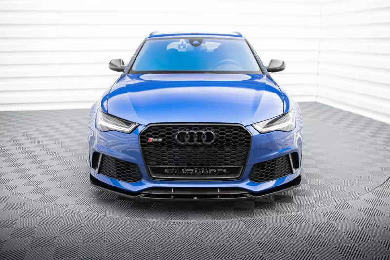 Maxton Design Frontlippe V.4 für Audi RS6 C7 Hochglanz schwarz – Ansicht 2