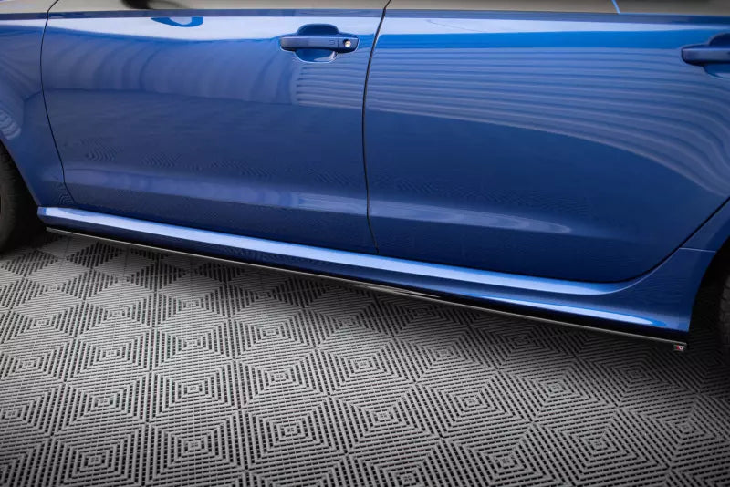 Maxton Design Seitenschweller (Paar) V.2 für Audi RS6 C7 Hochglanz schwarz – Ansicht 2