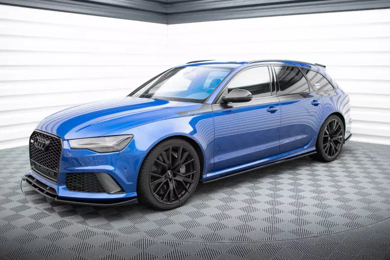 Maxton Design Seitenschweller (Paar) V.2 für Audi RS6 C7 Hochglanz schwarz – Ansicht 3