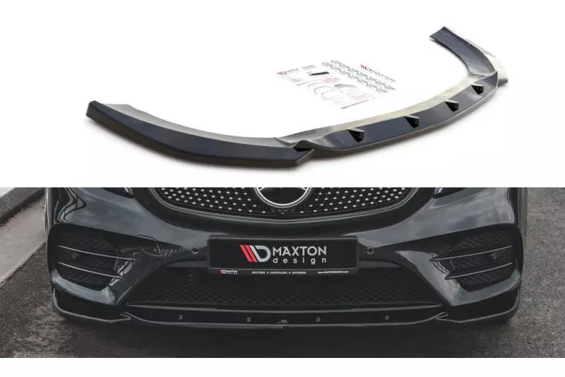 Maxton Design Frontlippe V.1 für Mercedes V-Klasse W447 AMG-Line Facelift Hochglanz schwarz – Ansicht 1