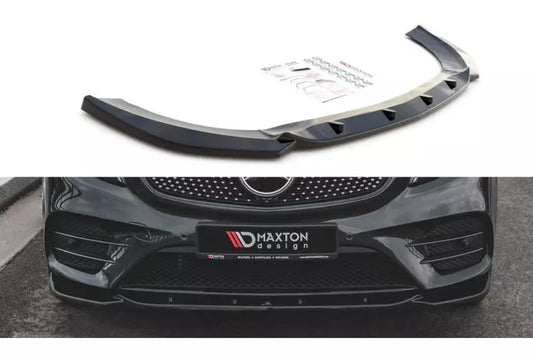 Maxton Design Frontlippe V.1 für Mercedes V-Klasse W447 AMG-Line Facelift Hochglanz schwarz – Ansicht 1