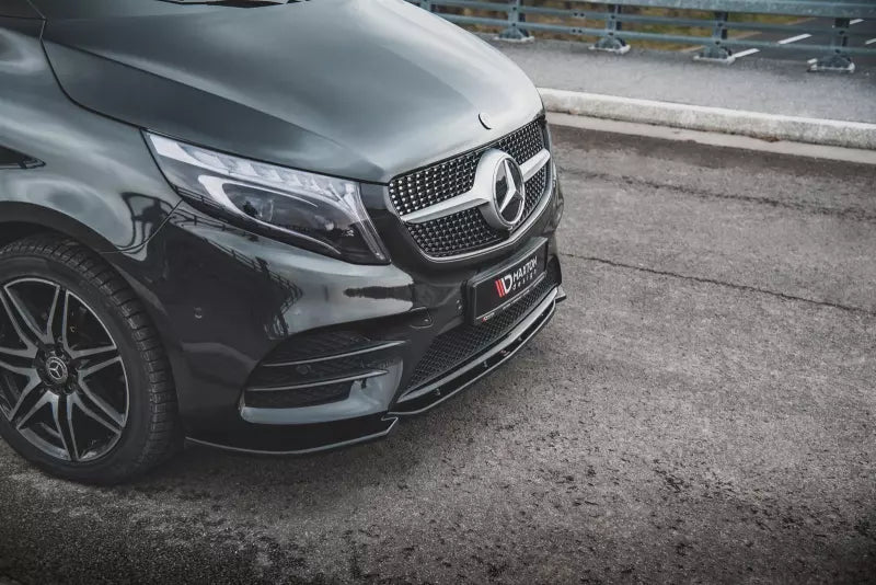 Maxton Design Frontlippe V.1 für Mercedes V-Klasse W447 AMG-Line Facelift Hochglanz schwarz – Ansicht 4