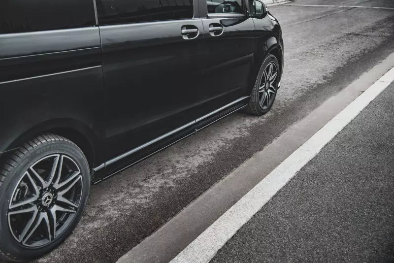Maxton Design Seitenschweller (Paar) für Mercedes V-Klasse Lang AMG-Line W447 Facelift Hochglanz schwarz – Ansicht 1