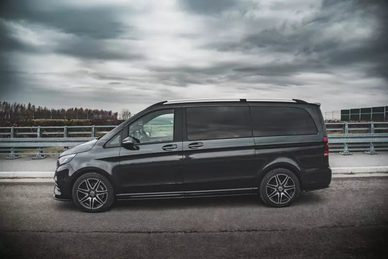 Maxton Design Seitenschweller (Paar) für Mercedes V-Klasse Lang AMG-Line W447 Facelift Hochglanz schwarz – Ansicht 2