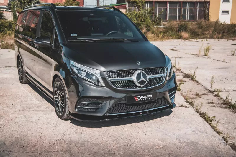 Maxton Design Frontlippe V.2 für Mercedes V-Klasse W447 AMG-Line Facelift Hochglanz schwarz – Ansicht 3
