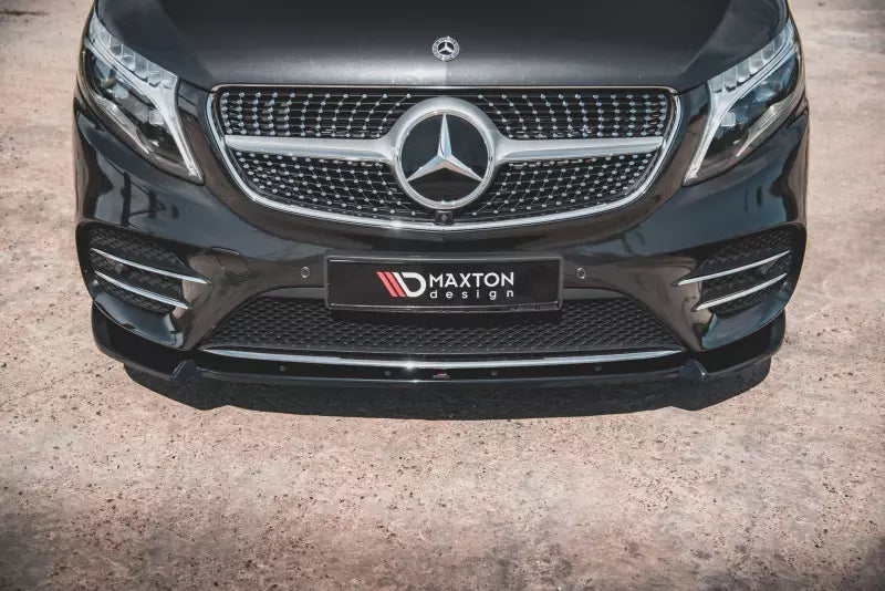 Maxton Design Frontlippe V.3 für Mercedes V-Klasse W447 AMG-Line Facelift Hochglanz schwarz – Ansicht 1