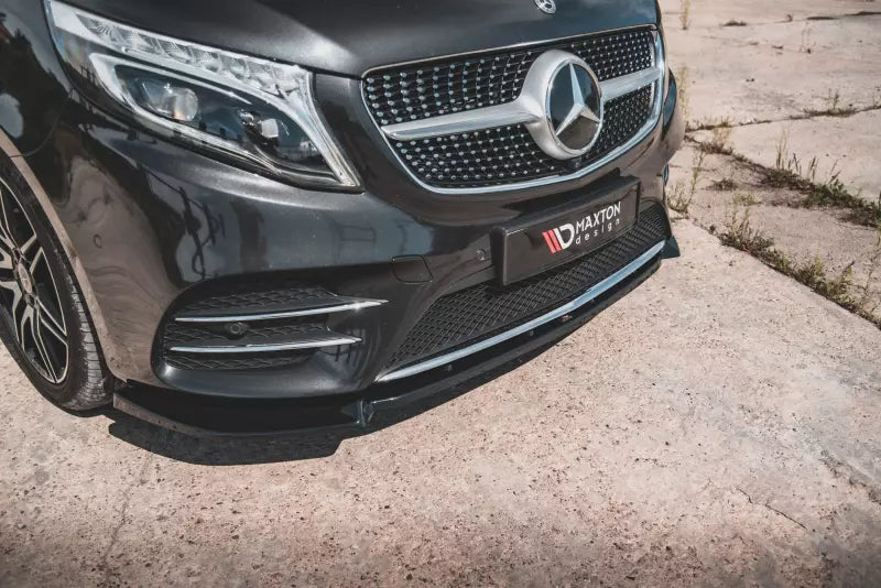 Maxton Design Frontlippe V.3 für Mercedes V-Klasse W447 AMG-Line Facelift Hochglanz schwarz – Ansicht 2