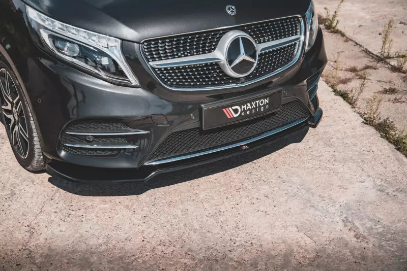 Maxton Design Frontlippe V.4 für Mercedes V-Klasse W447 AMG-Line Facelift Hochglanz schwarz – Ansicht 1
