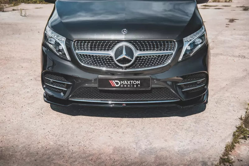 Maxton Design Frontlippe V.4 für Mercedes V-Klasse W447 AMG-Line Facelift Hochglanz schwarz – Ansicht 2
