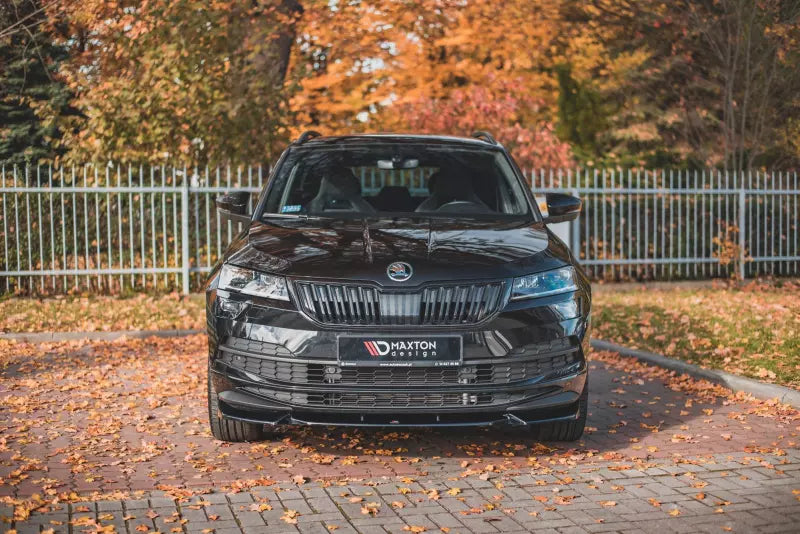 Maxton Design Frontlippe für Skoda Karoq Sportline Hochglanz schwarz – Ansicht 2