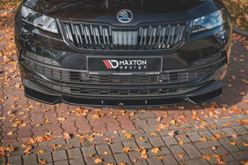 Maxton Design Frontlippe für Skoda Karoq Sportline Hochglanz schwarz – Ansicht 3