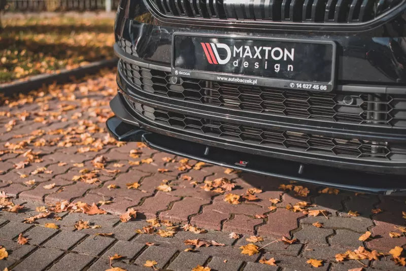 Maxton Design Frontlippe für Skoda Karoq Sportline Hochglanz schwarz – Ansicht 4