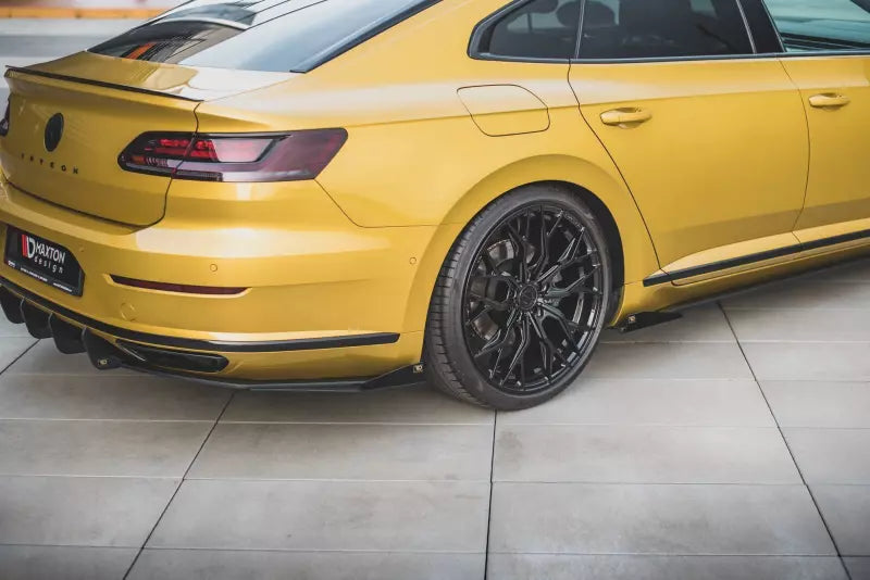 Maxton Design Street Pro Heckdiffusor für VW Arteon R-Line matt schwarz mit Hochglanz Flaps – Ansicht 3
