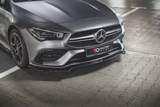 Maxton Design Frontlippe V.1 für Mercedes CLA 35 AMG Aero C118 Hochglanz schwarz – Ansicht 1